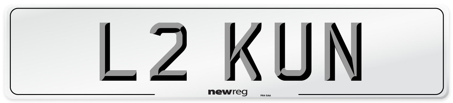 L2 KUN Number Plate from New Reg